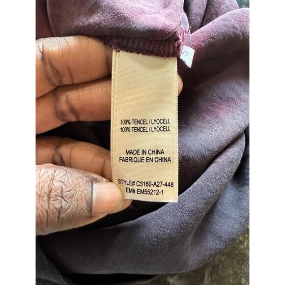 Cloth & Stone Womens Ombre Tie-Dye Midi Skirt Sz S Elastic Waistband Goth Grunge - Picture 9 of 11